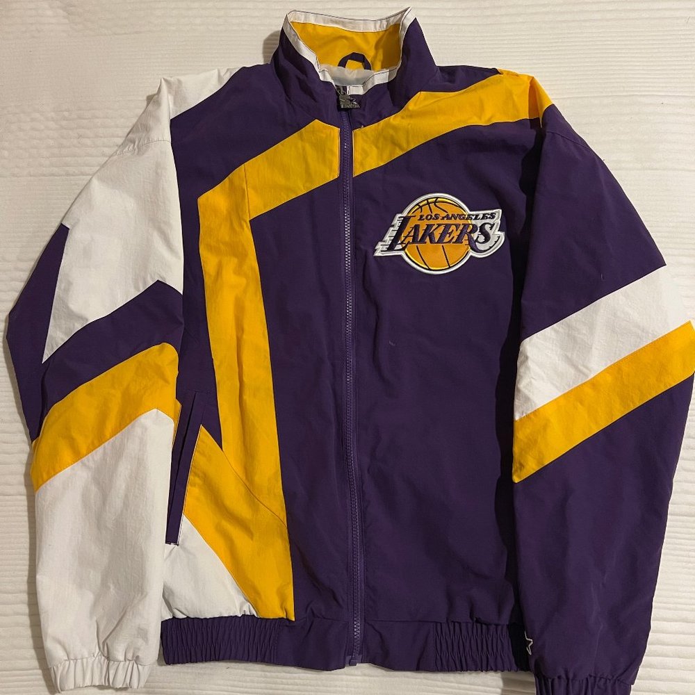 RARE Los Angeles Lakers Starter Purple The Star Vintage Full-Zip Jacket